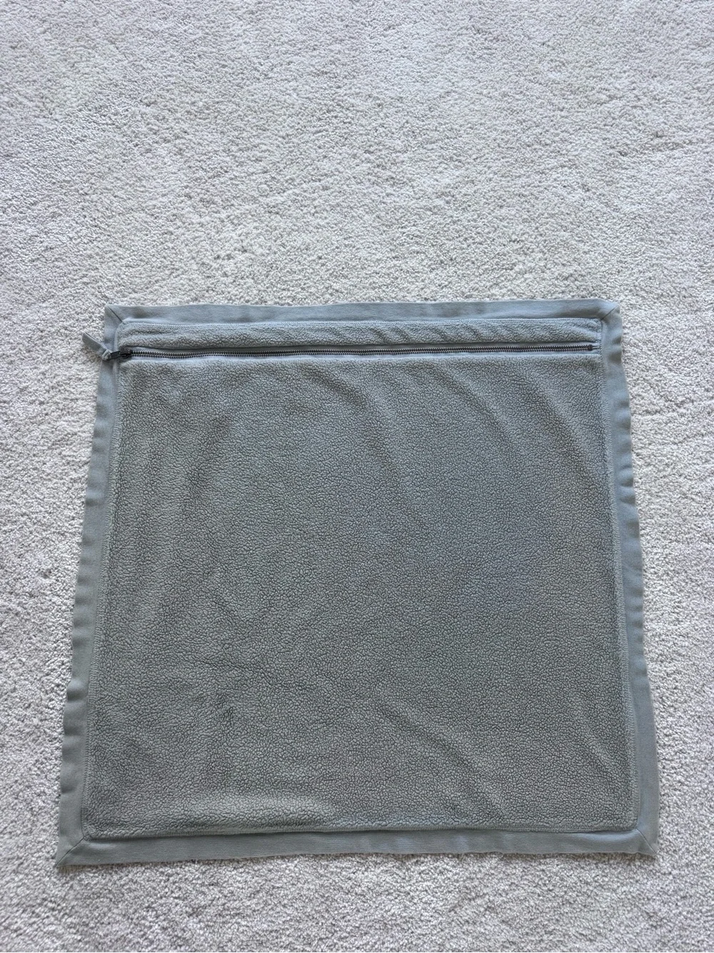 Pottery Barn Cozy Fleece Pillow Cover - Heathered Grey